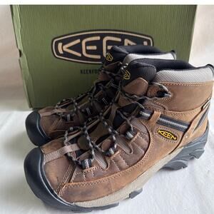 Keen Targhee Ii Mid Hiking Boots Mens 10 Wide Waterproof Brown Leather 1012126